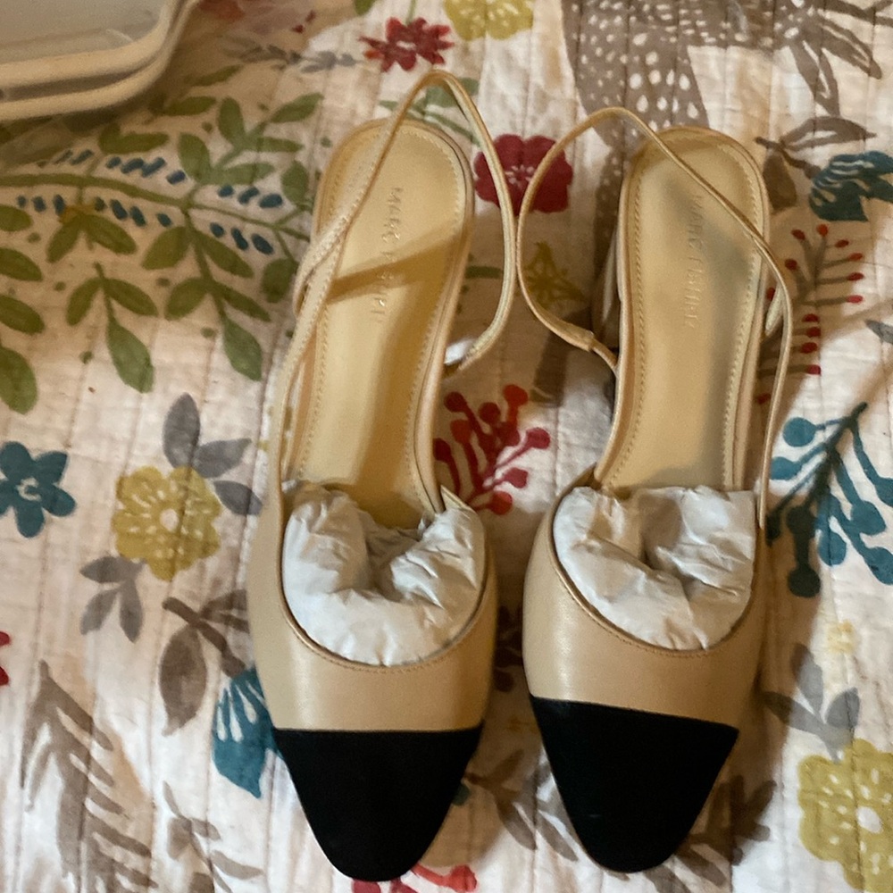 Marc Fisher leather sling back heels. SZ 8.5. New